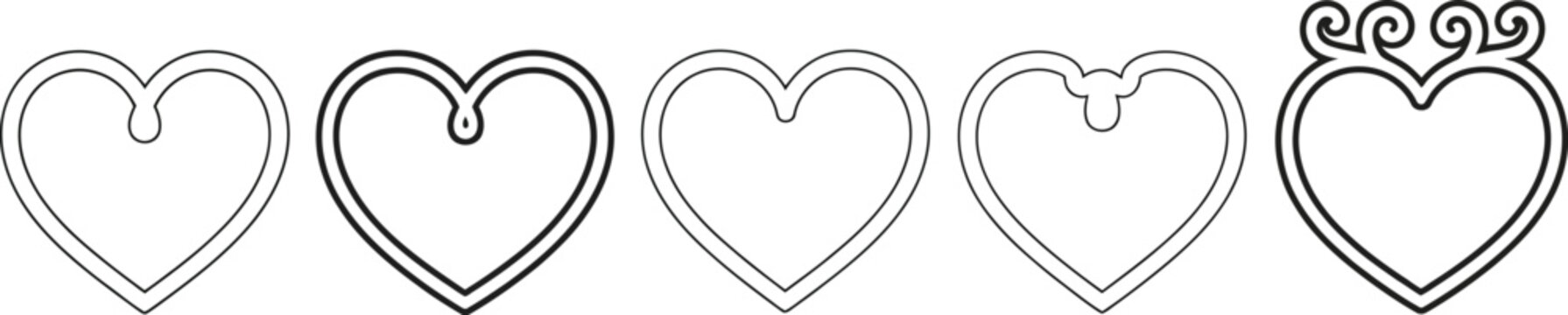 african adinkra akoma heart symbol set for love and unity