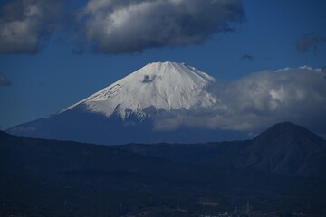 A view of Mt. Fuji in winter. For the Japanese, Mt. Fuji is a special mountain that has been felt to be divine and an object of prayer.