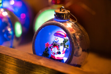 christmas decorations on the table