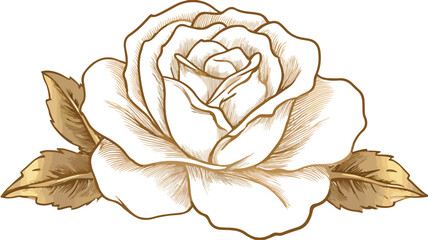 Elegant Rose Flower Icon Vector Illustration Clipart