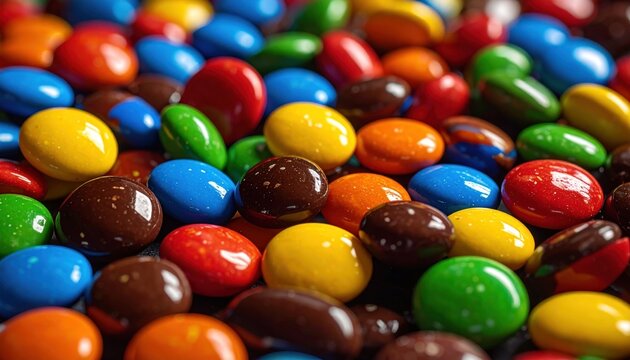 Colorful MM Candies - A Sweet and Vibrant Delight.