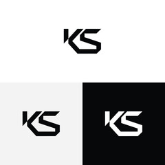 k s initial monogram vector icon illustration