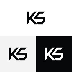 k s initial monogram vector icon illustration