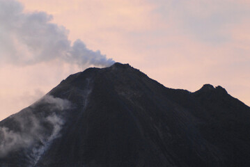 Costa Rica- Panoramic Close Up of the Active Arenal Volcano at Sunset
