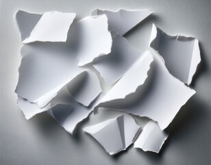 torn white textured paper sheets