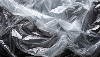 wrinkled translucent plastic sheeting