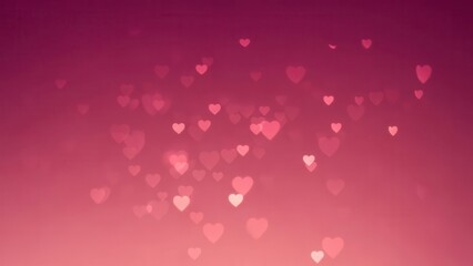 Pink hearts floating on soft pink background for valentines day