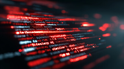 Abstract close-up of glowing digital data streams representing high-speed information flow.
