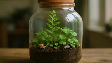  “Create a closed mini-ecosystem in a bottle using soil, plants, and small invertebrates. Observe the nutrient cycles, growth patterns, and interactions within your ecosystem over several weeks. Recor