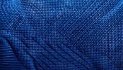intricate woven pattern close up of luxurious blue textured fabric detail