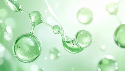 分子構造で可視化する鎮静系美容成分 グリーン美容科学背景 ジェネレーティブAI