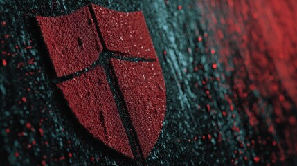 Cyber Security Law Background With Digital Shield and Texture Representing Online Protection and Safety Measures