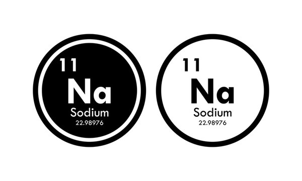sodium icon set. vector template illustration  for web design