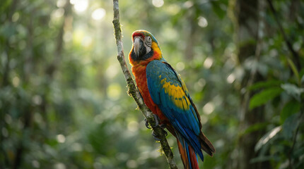 Obraz premium green winged macaw