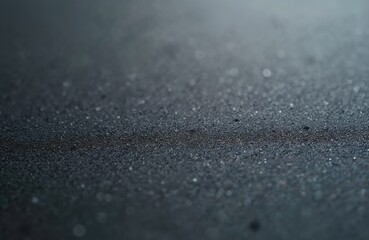 Close up view of dark rough sandpaper surface with fine grain and visible texture. Horizontal abstract background good for grunge or DIY themes.