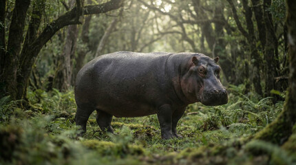 hippopotamus in the Forest