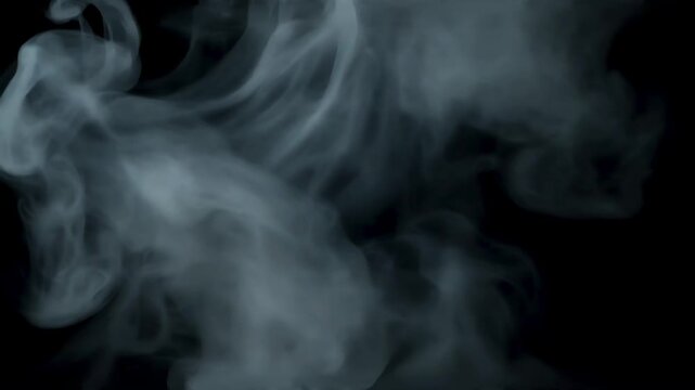 Abstract smoke patterns on black background