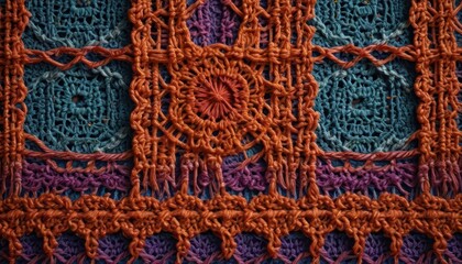 Intricate threads and yarns woven into a beautiful crochet design ,  Handmade Crafts,  Crochet Patterns,  Bohemian Fashion