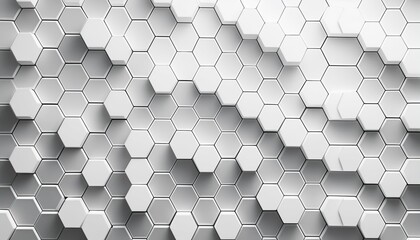 white hexagon pattern for science and technology design