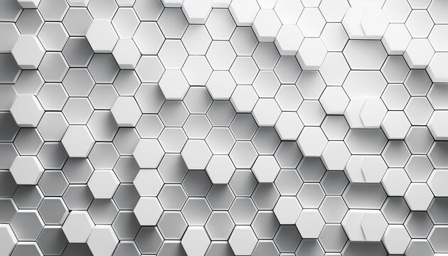 white hexagon pattern for science and technology design - Powered by Adobe