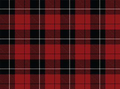 Tartan plaid seamless pattern, classic blackwatch red tartan plaid texture background for clothing design