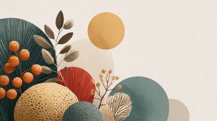 Natural Pet Care Banner Featuring Organic Textures With Earthy Tones and a Space for Text in a Modern Design