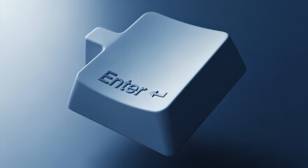 Close-up of an Enter Key on Keyboard, Represents Computing, Digital Interface and Online Access
