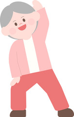 운동하는 할머니