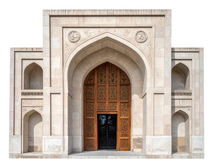 Obraz premium Eastern ancient Arab arch entrance to the building