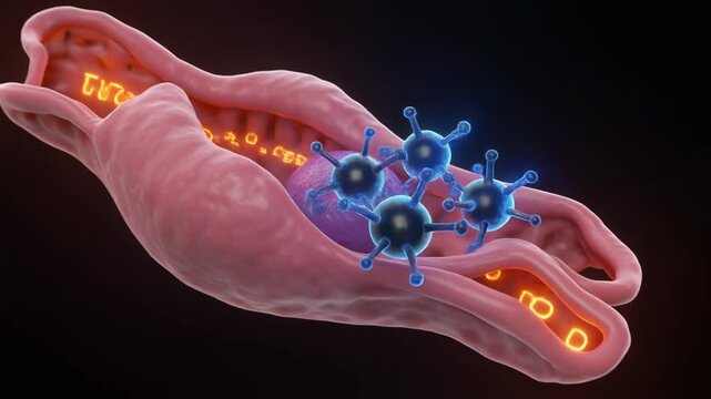 Animation of Oxytocin Molecules Binding to Receptors