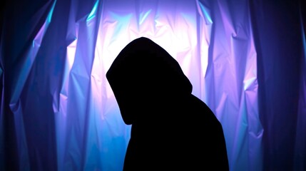 Abstract iridescent neon background featuring holographic foil texture and soft pastel gradient colors.