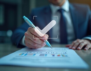 Businessman selecting employee benefits icon on virtual screen over laptop Concept of HR management workplace compensation digital benefits payroll insurance and human resource technology