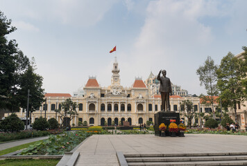 Central square in Ho Chi Minh city (Saigon), Vietnam