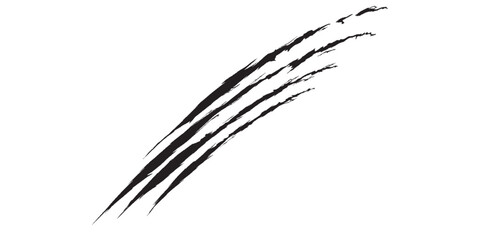 Black Claw Marks on a White Background. © Girlda