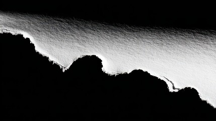 Abstract Silver Glitter Texture Overlay on Black Background with Jagged Edges for Festive Designs and Graphic Resource