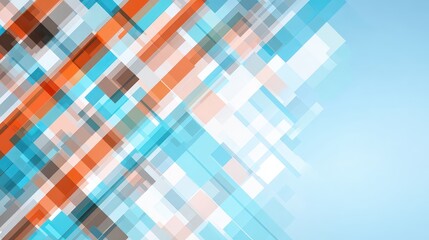 Dynamic Abstract Geometric Background with Diagonal Rectangles in Blue and Orange