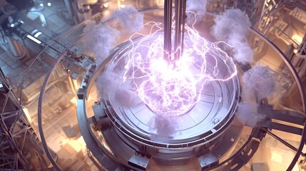 Electric Energy Surge with Bright Lightning in Advanced Technology Laboratory Setting