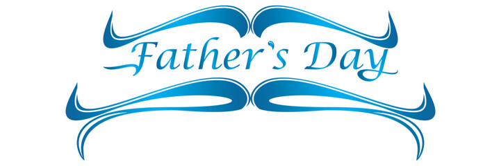 Illustrated text with inscription for Father's Day