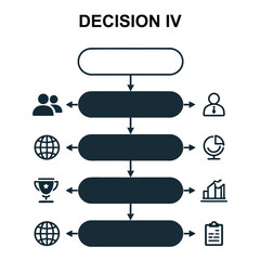 Professional business infographic and icon bundle. Includes recruitment journey, startup growth, decision flowcharts, and UI elements. Perfect for corporate strategic planning.