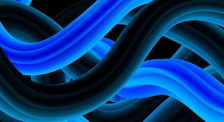 Abstract Blue Waves - A Modern and Dynamic Background.