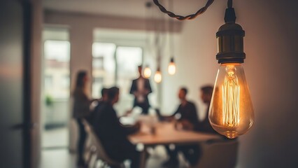 Business Strategy Meeting with Inspiration Concept