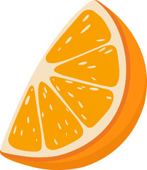 Simple Orange Slice Vector Illustration