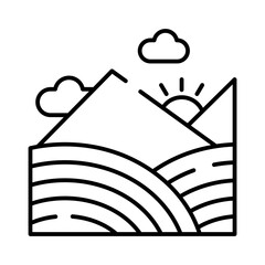 Mountain nature icon