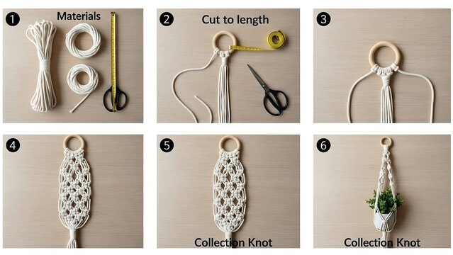 DIY Collage Knot Crafting Step by Step Guide.