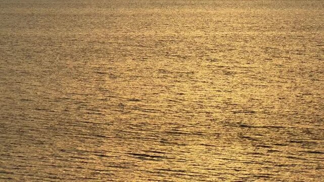 Golden Sunset on the Atlantic Ocean with Waves at Chatham, Cape Cod