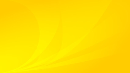 Bright Yellow Abstract Curved Background with Soft Flow Shapes for Modern Presentation Design