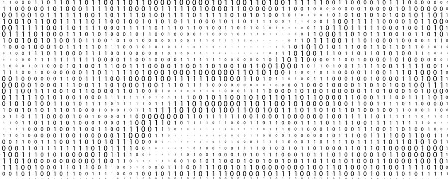 Abstract digital background with ones and zeros. Vector graphic pattern with binary code