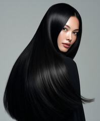 High-End Long Silky Hair Commercial Shot