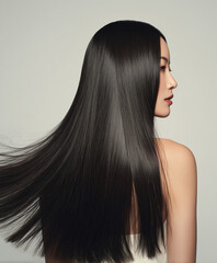 High-End Long Silky Hair Commercial Shot
