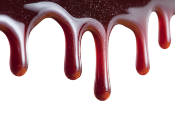 Close-Up of Dripping Chocolate Sauce